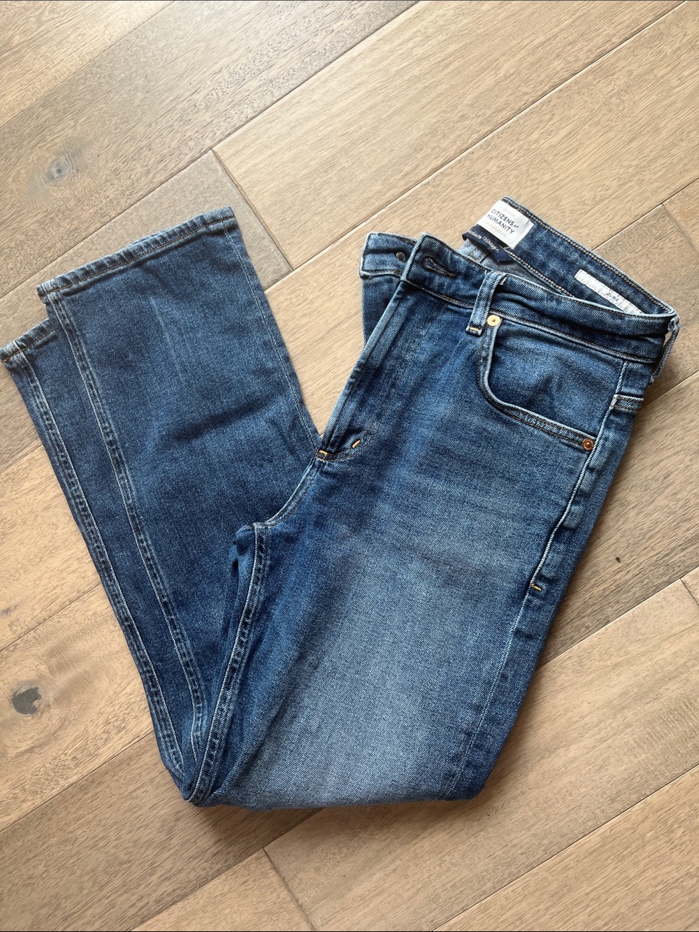 Citizens Of Humanity Mid Wash Straight Leg Jeans